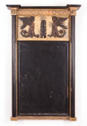 EBONIZED, PARCEL GILT PIER MIR
