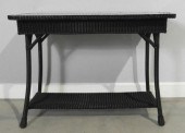 EBONIZED RATTAN OCCASIONAL TAB