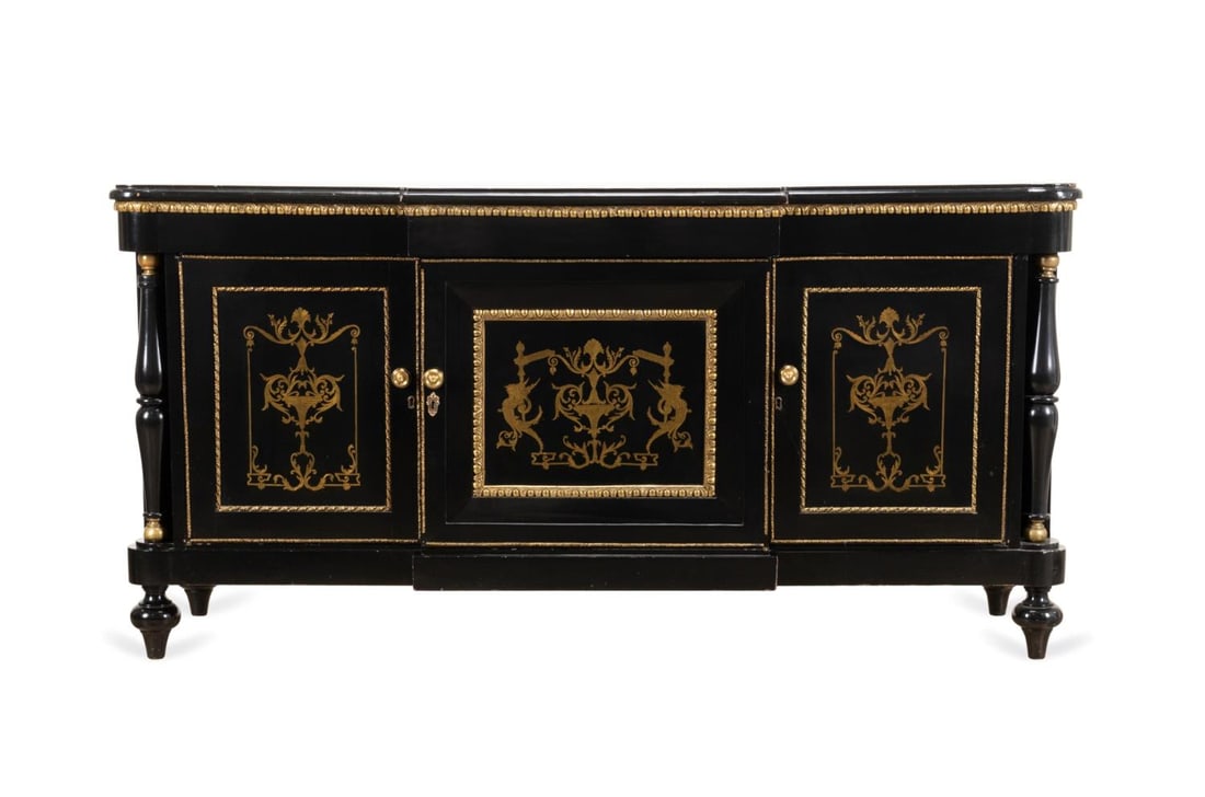 EBONIZED SIDEBOARD WITH ORMOLU