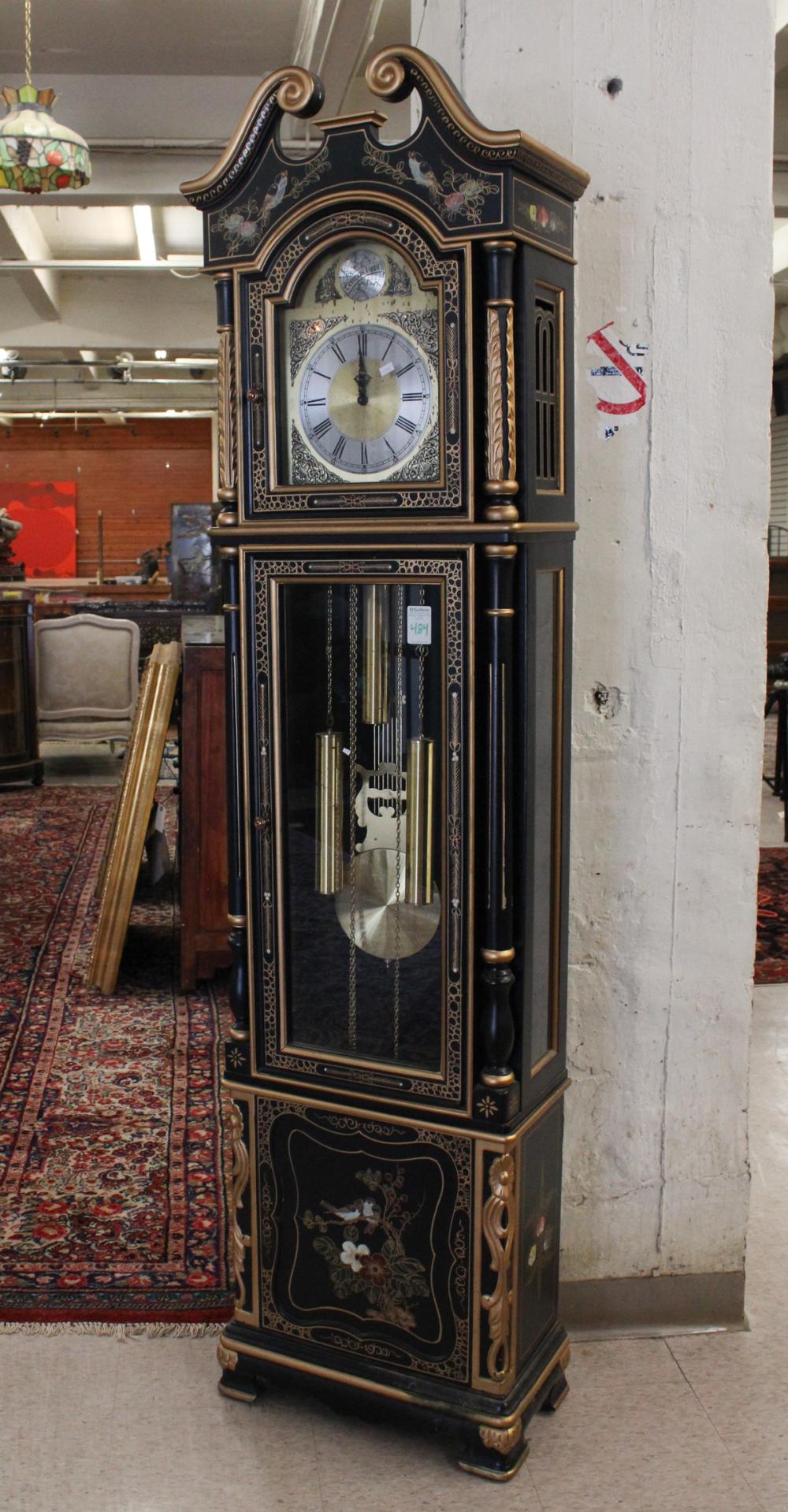 EBONIZED TALL CASE FLOOR