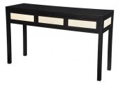 EBONIZED THREE DRAWER CREDENZA