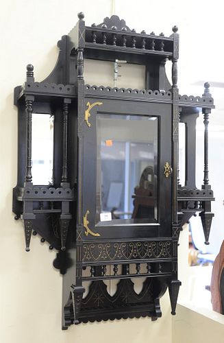 EBONIZED VICTORIAN WALL CURIO