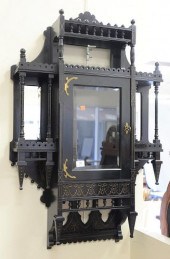 EBONIZED VICTORIAN WALL CURIO