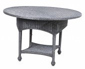 Ebonized wicker 2-tier patio d