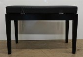 EBONIZED WOOD AND BLACK VINYL