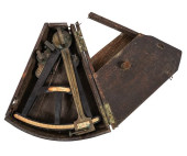 EBONY AND BRASS SEXTANT<br>Ebo