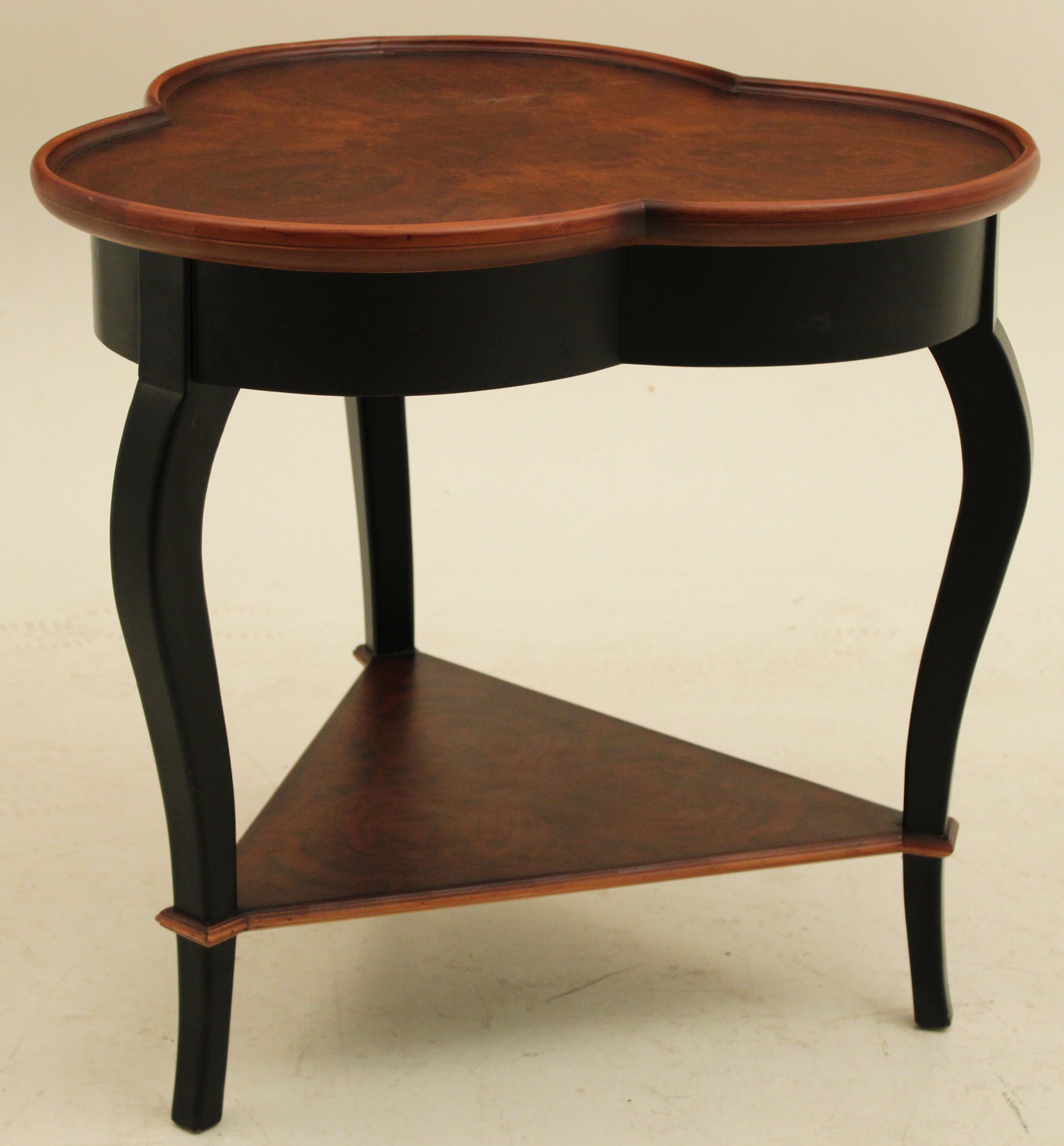 EBONY AND BURL WALNUT OCCASSIONAL