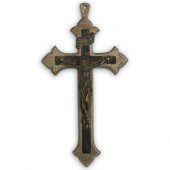 EBONY & NICKEL CRUCIFIX PENDAN
