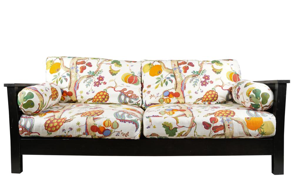 EBONY UPHOLSTERED SOFAwith