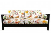 EBONY UPHOLSTERED SOFAwith rem