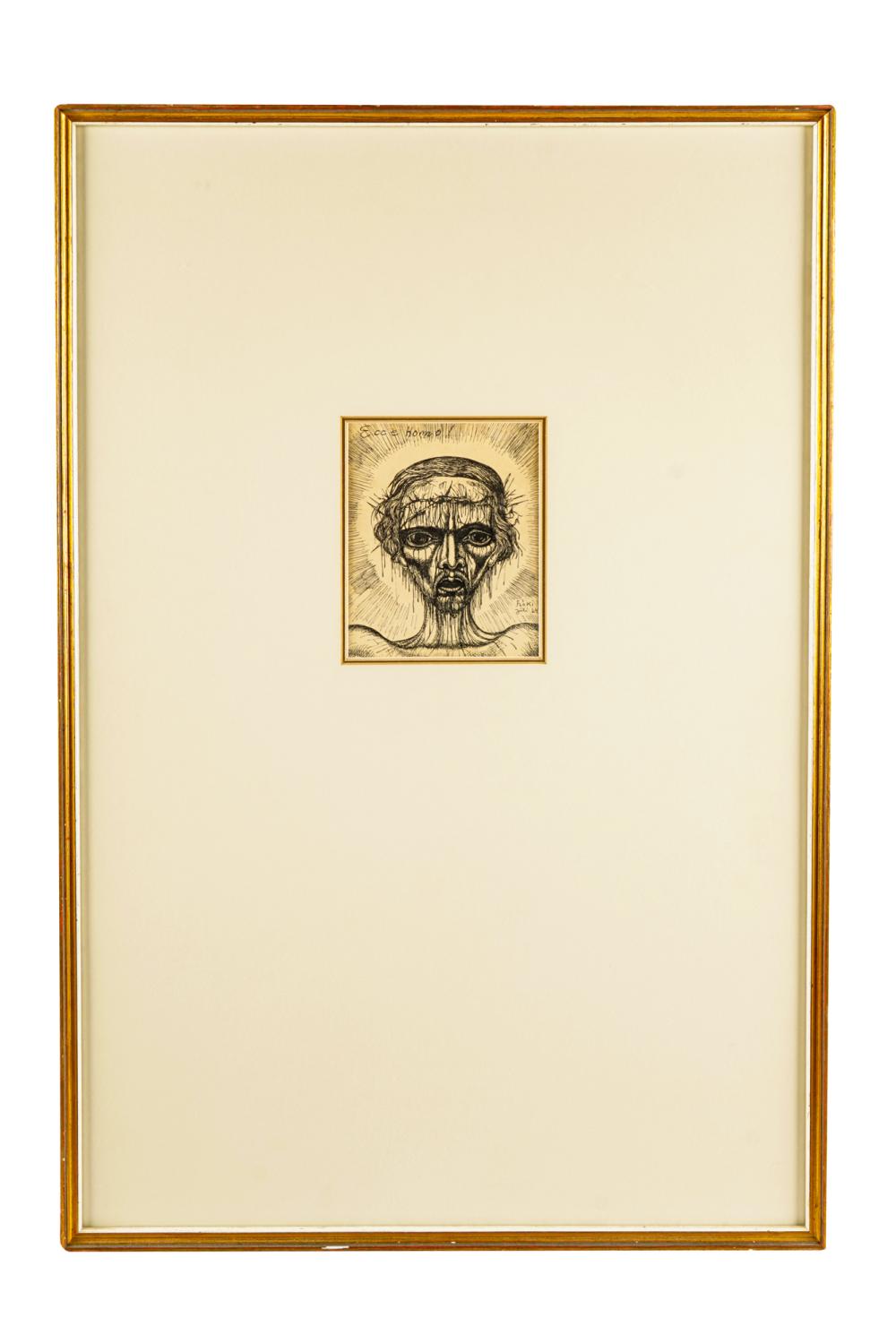 ECCE HOMOetching signed and dated