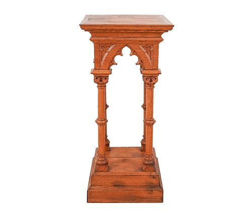 ECCLESIASTICAL PEDESTALCarved oak