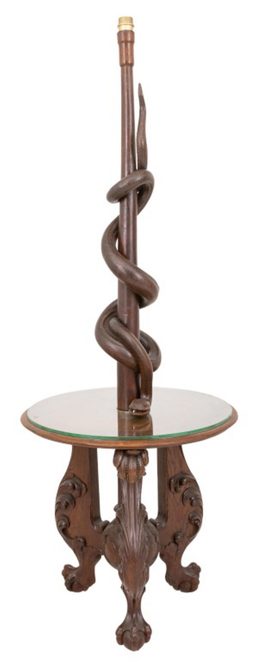 ECLECTIC SERPENT FLOOR LAMP TABLE