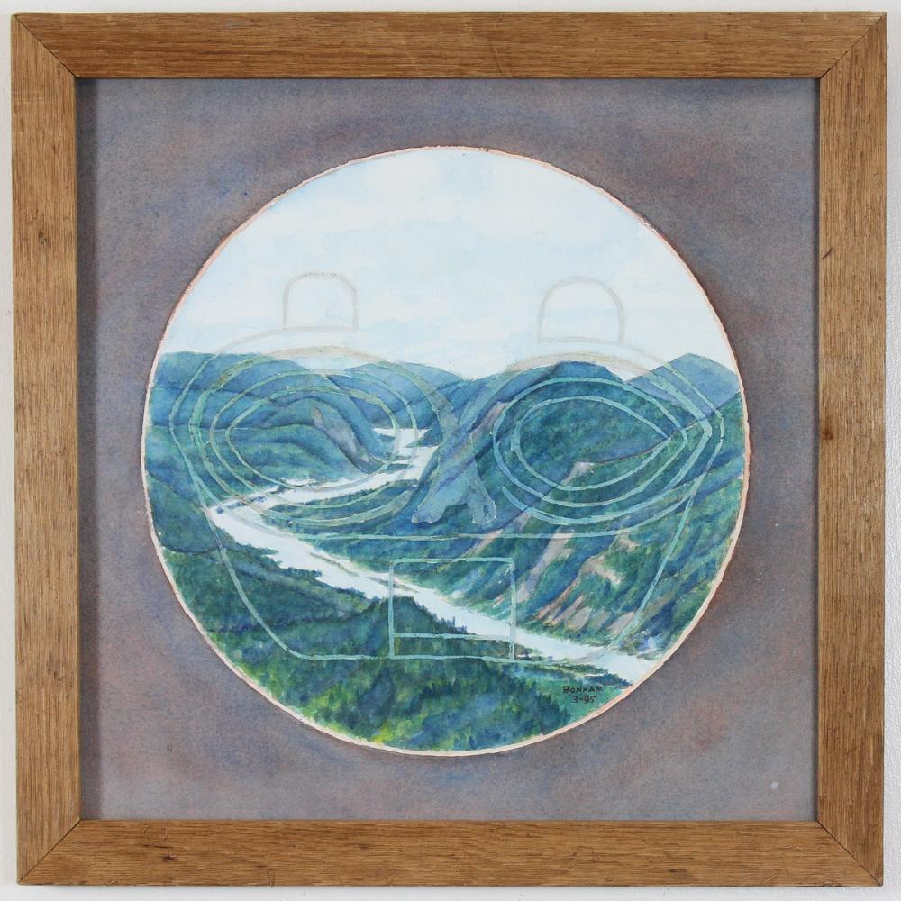 ED BONHAM WATERCOLOR ON PAPERED
