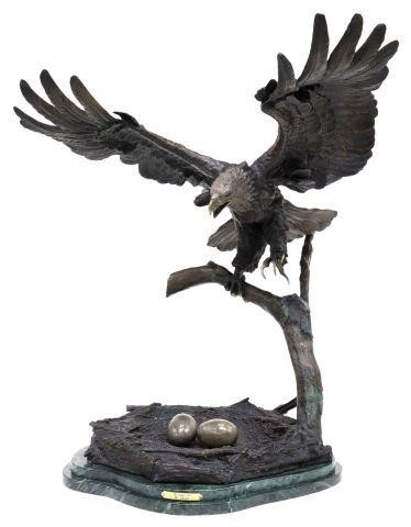 ED CHOPE BRONZE BALD EAGLE NEST