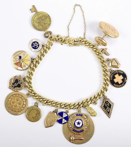 ED HICKS MASONIC GOLD CHARM 14K