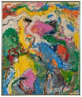 ED KERNS ABSTRACT PAINTING(Ame