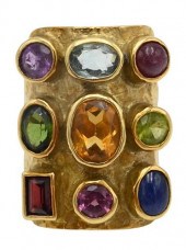 ED WEINER 18K YELLOW GOLD MULT