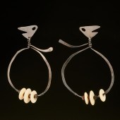 ED WIENER, PAIR STERLING EARRI