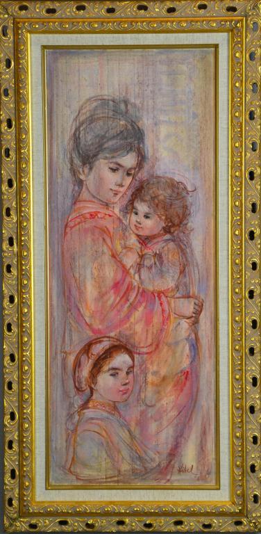 Eda Hibel Oil Painting On Silk On