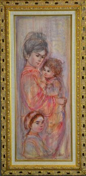 Eda Hibel Oil Painting On Silk