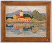 EDA. LAKESIDE BUILDINGS, ACRYL