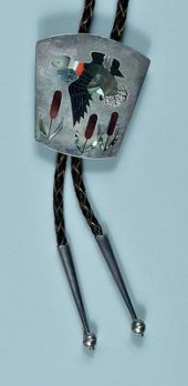Edaakie Zuni silver bolo with