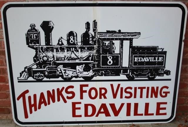 EDAVILLE RAILROAD SIGN,