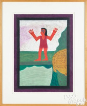 EDDIE ARNING, CRAYPAS ON PAPER