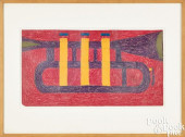 EDDIE ARNING, CRAYPAS ON PAPER