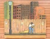 EDDIE JOHNSON OIL ON BOARDEDDI