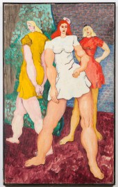 EDE-ELSE "DANCING LADIES" OIL