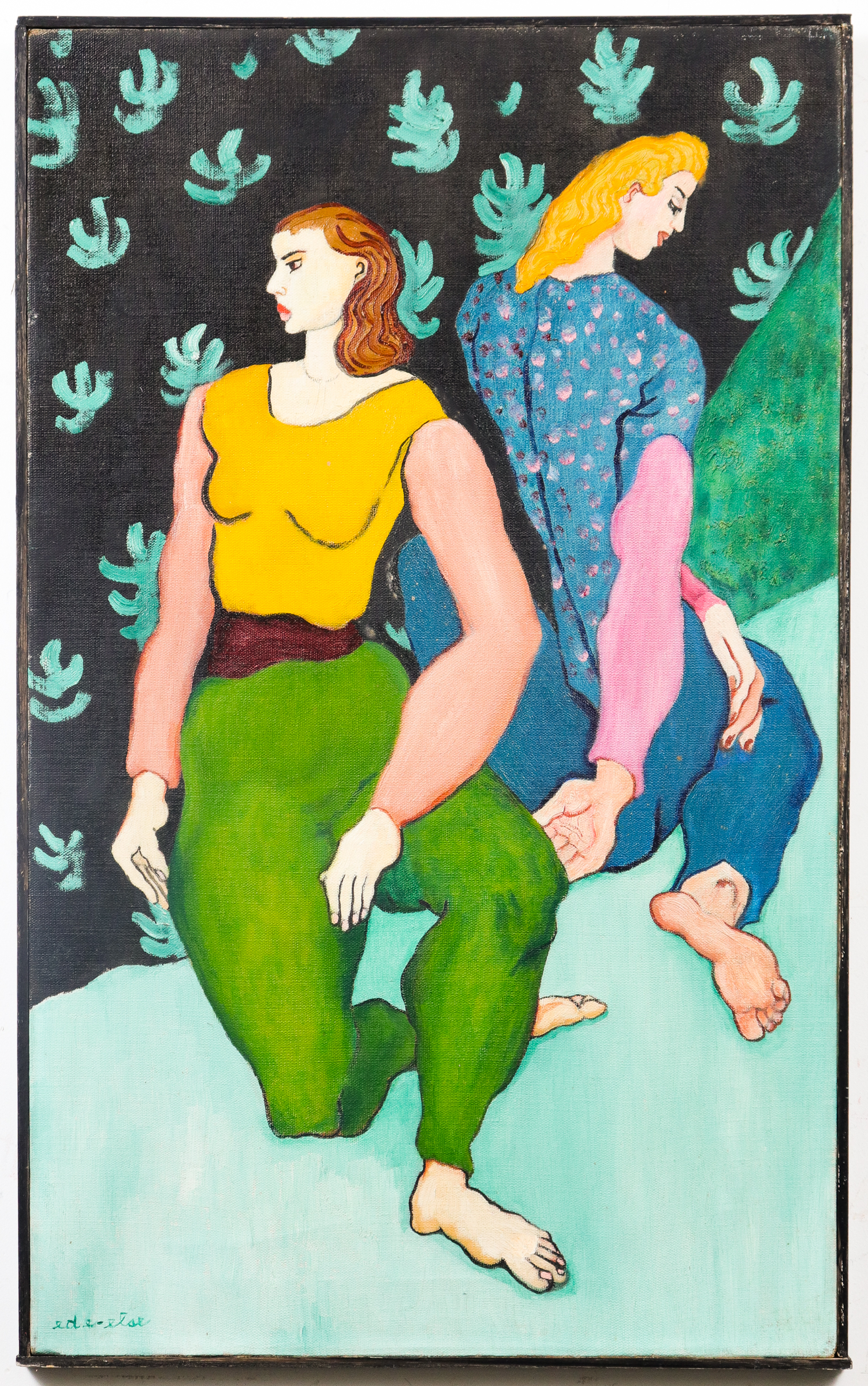 EDE-ELSE "TWO WOMEN" OIL ON