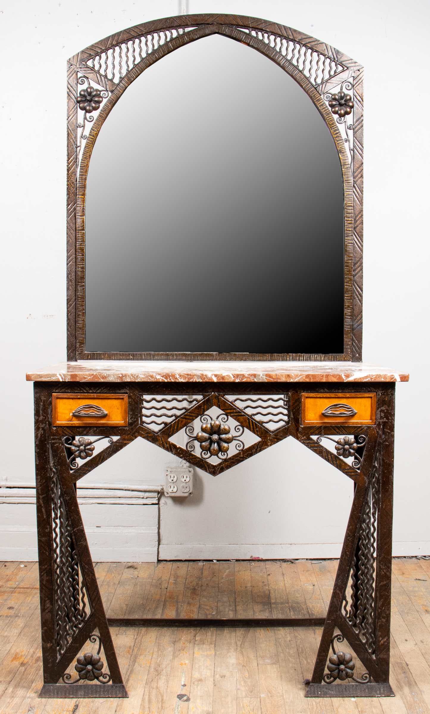 EDGAR BRANDT ATTR. ART DECO CONSOLE