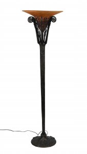 EDGAR BRANDT BRONZE FLOOR LAMP