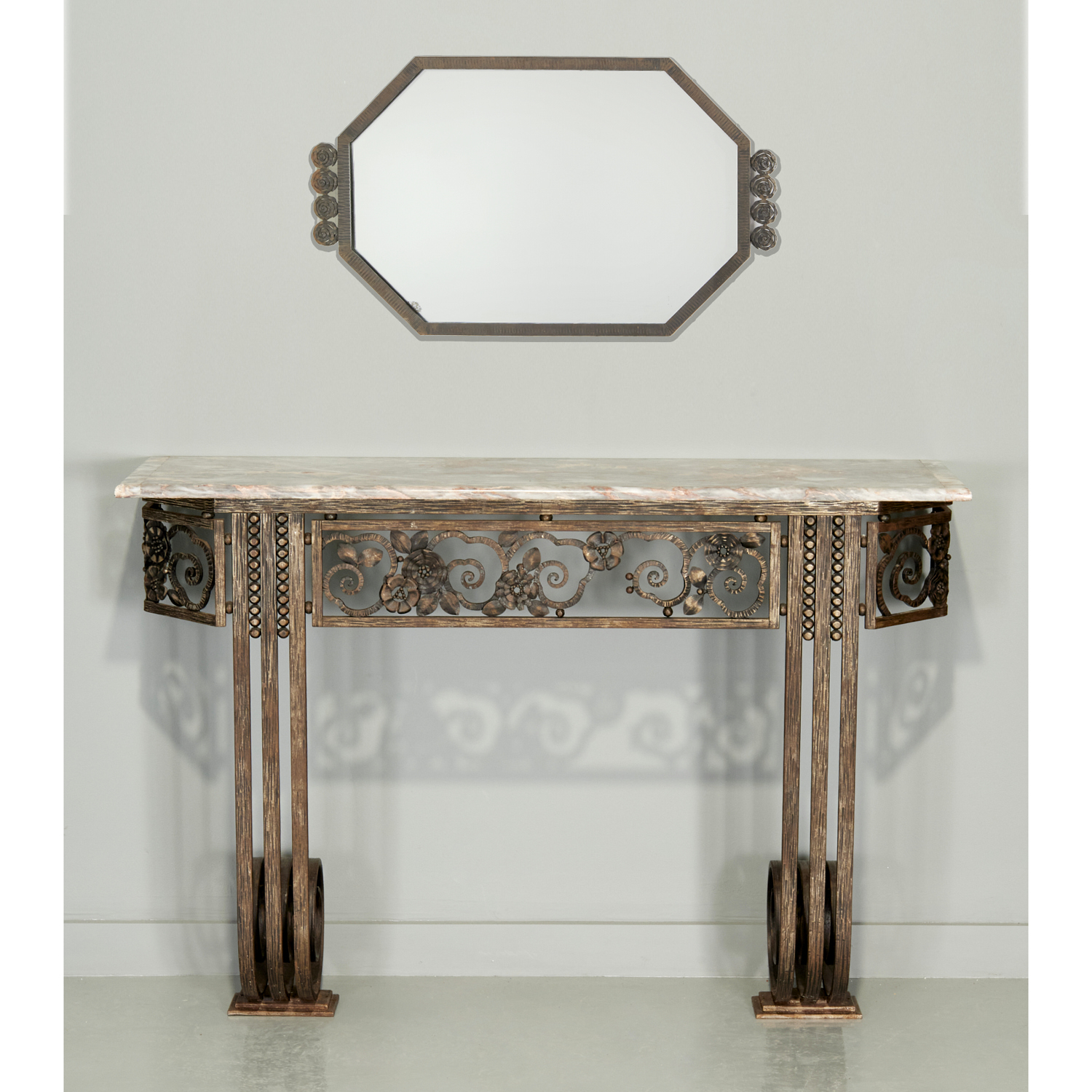 EDGAR BRANDT ERA IRON CONSOLE AND