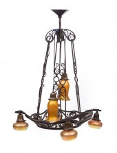 EDGAR BRANDT-STYLE METAL SIX-L