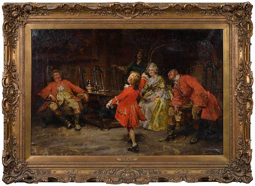 EDGAR BUNDY GENRE PAINTING(British,