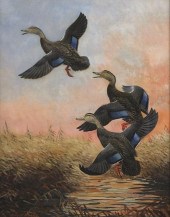 EDGAR BURKE (1889-1950)Flying