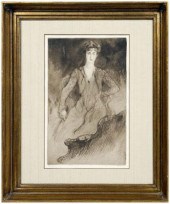 Edgar Chahine etching (French,