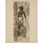 EDGAR DEGAS, DRYPOINT ETCHING,