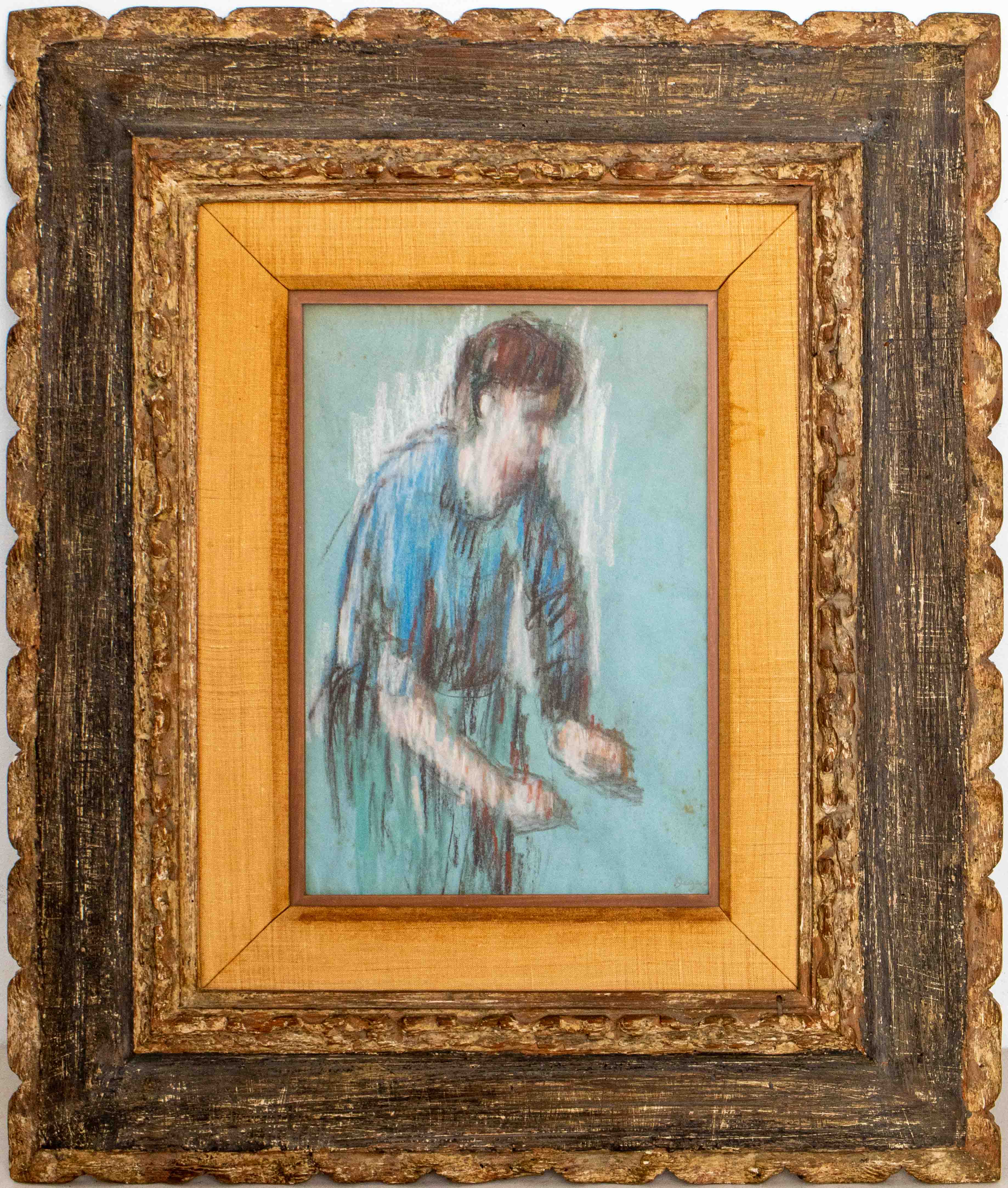 EDGAR DEGAS PASTEL ON PAPER OF