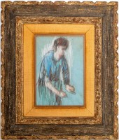 EDGAR DEGAS PASTEL ON PAPER OF