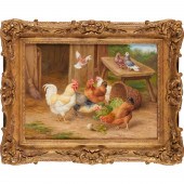 EDGAR HUNT, OIL ON BOARD, 1946