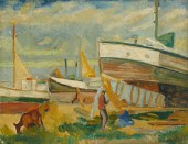 EDGAR KELLER (1868-1932), BOAT