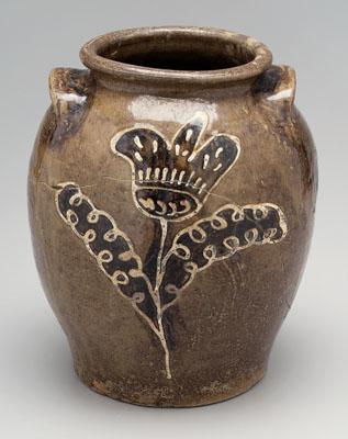 Edgefield ovoid jar, alkaline glaze