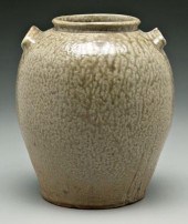 Edgefield ovoid stoneware jar,