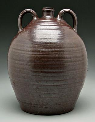Edgefield ovoid stoneware jar,