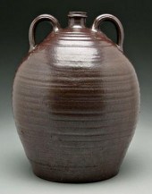 Edgefield ovoid stoneware jar,