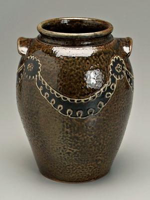 Edgefield style stoneware jar,